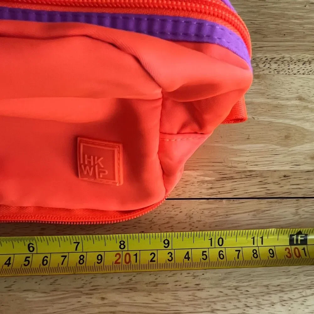 Foldable Toiletry Bag Bright Orange Travel Cosmetic Bag New -NWT